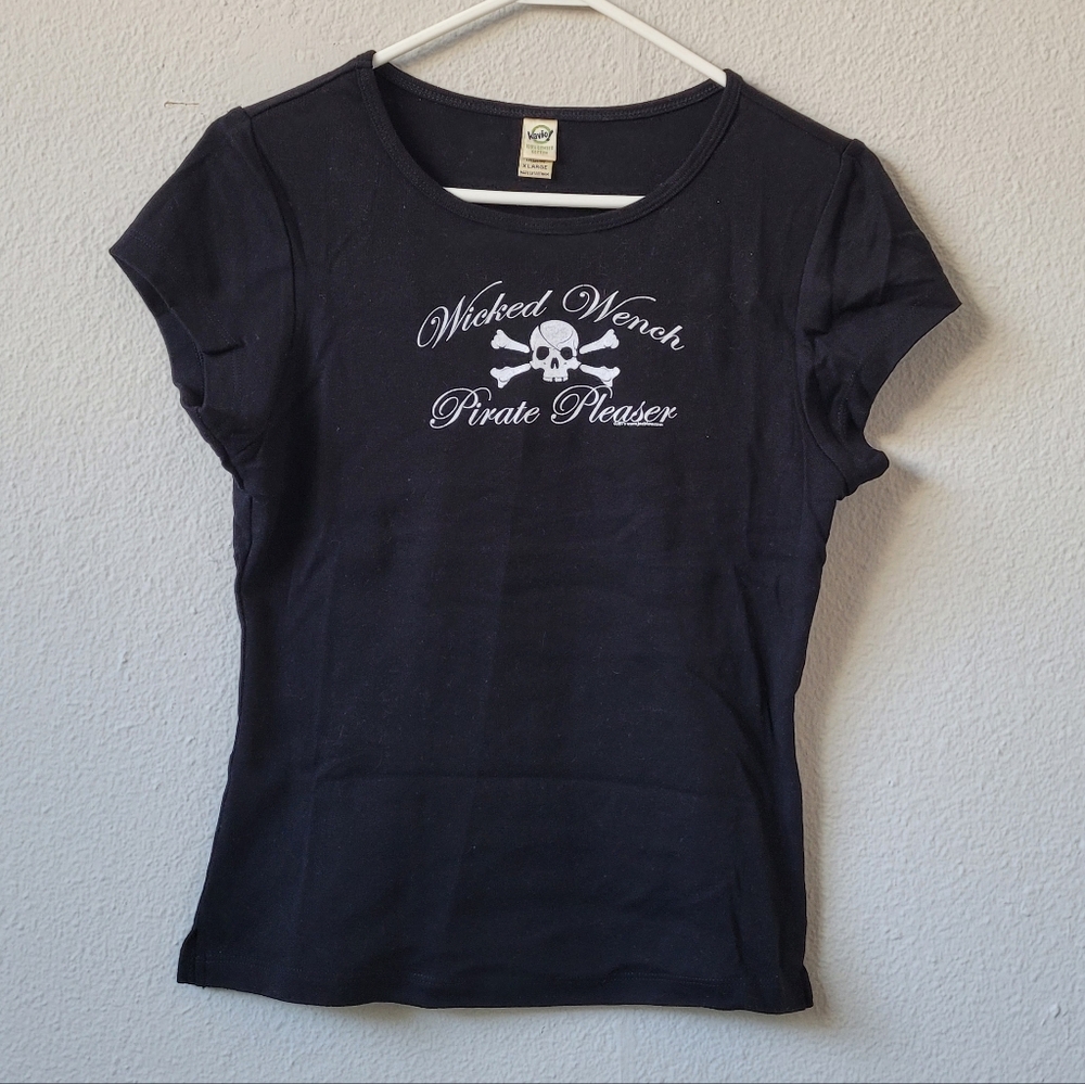 NEW Black Pirate Pleaser Women's Tee Size XL